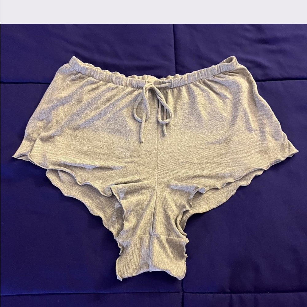 Gilly Hicks Gray Ruffle Sleep Shorts